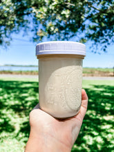 Load image into Gallery viewer, Heavy Cream - FRESH IN THE FRIDGE - 16oz - Grace Ranch 100% Jersey Cows raw heavy cream - pickup only - please return glass jar at your next pickup