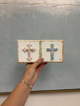 Load image into Gallery viewer, Assorted resin cross canvas- By Bee Still Design
