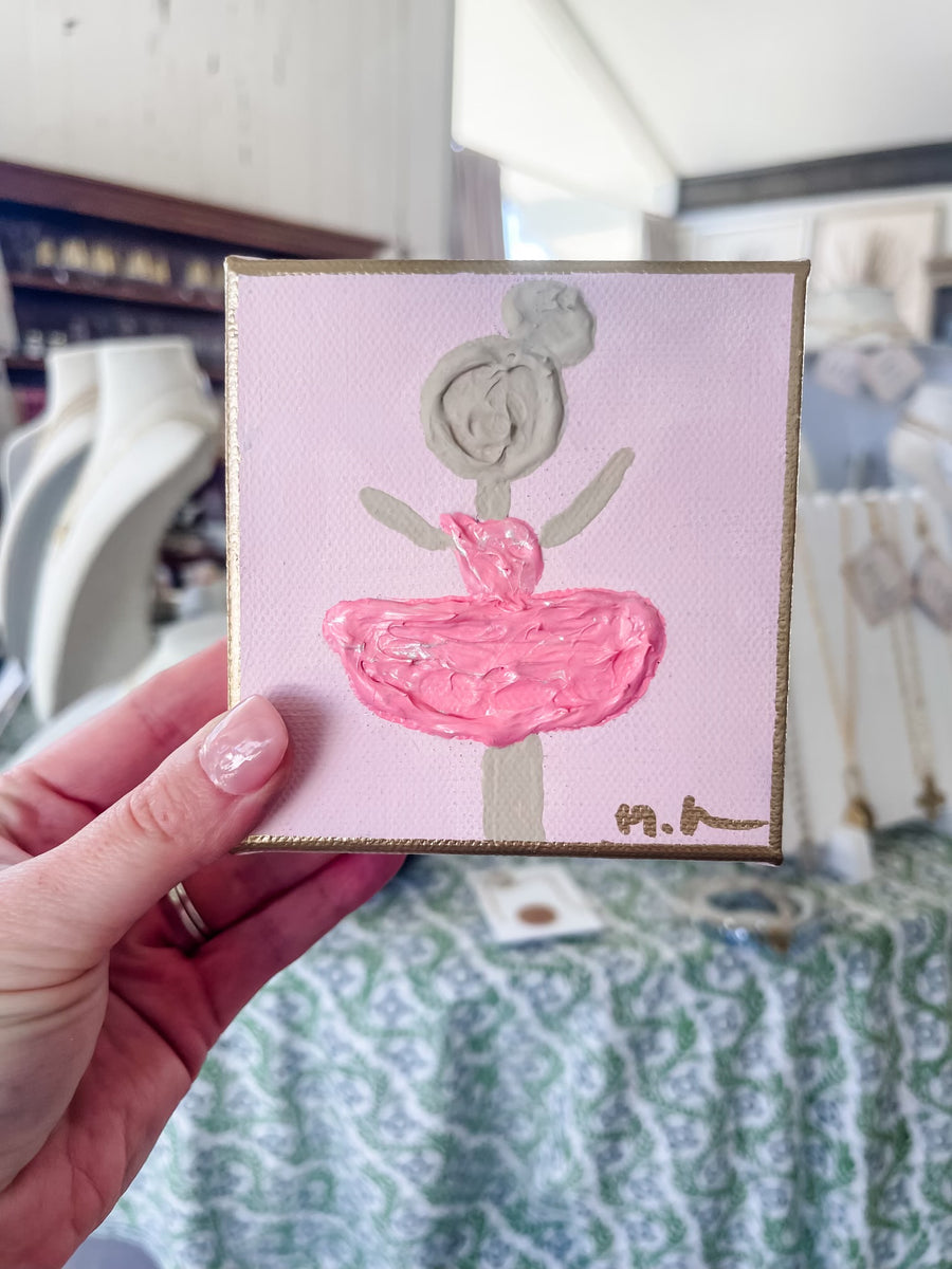 Pink ballerina B- Mae Mae Art by Maegan Hanna – Shop Plain Jane Company