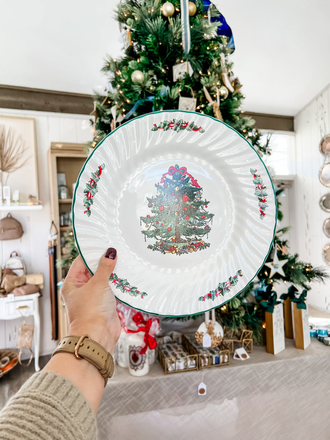 Christmas Tree Plate-Catherine Grace Designs