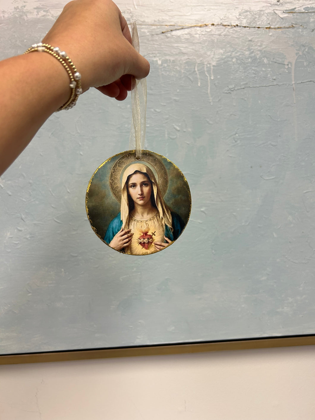 Circle Mary ornament The Gilded Mosquito by Lisa Leger