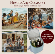 Load image into Gallery viewer, Vin Fresco Insulated Cooler Backpack - holds 6 bottles of wine or 24 cans- EFN
