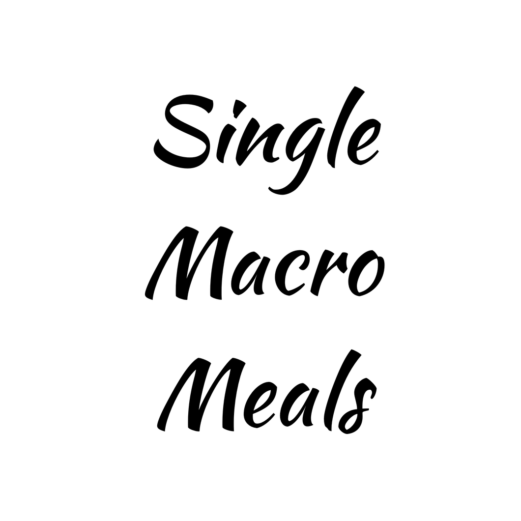 Single Macro Meals - Gammie’s Meals-To-Go