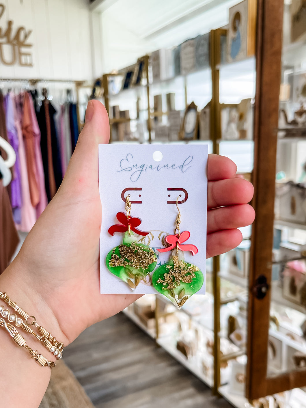 Red Bow Earrings - Engrained