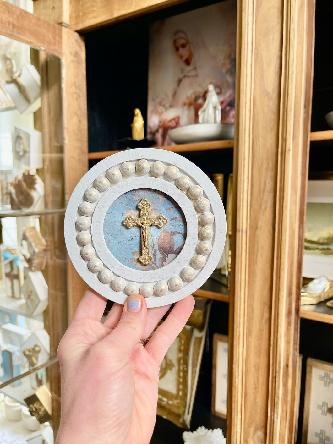 Circle Cross Picture Frame- The Gilded Mosquito by Lisa Leger