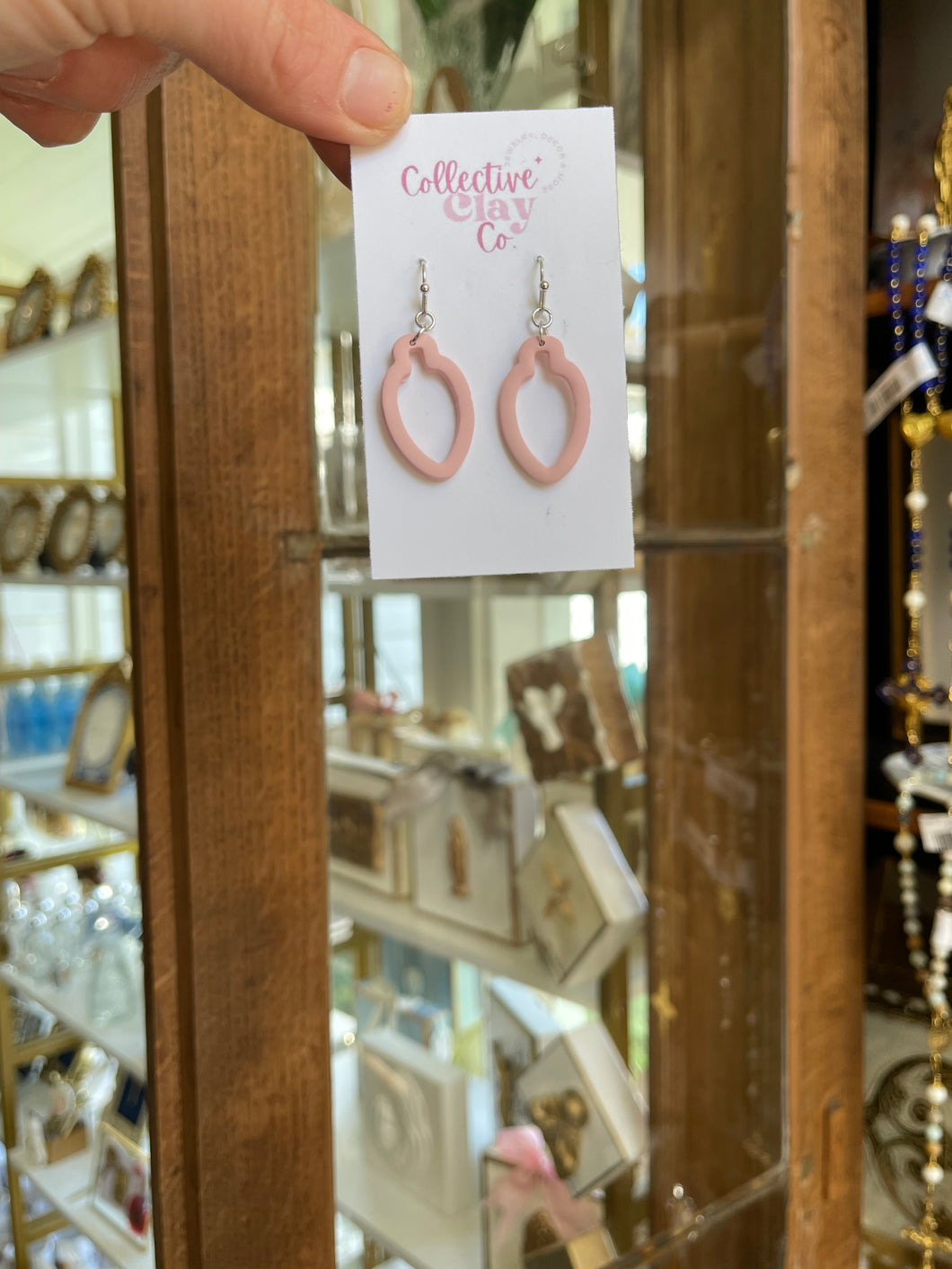 Pink  Outlined Christmas LIght -Collective Clay by Julie Schrader