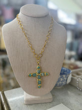 Load image into Gallery viewer, Colored chunky cross necklace - Sophie Mo’s jewelry

