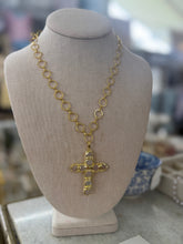 Load image into Gallery viewer, Colored chunky cross necklace - Sophie Mo’s jewelry
