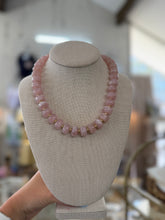Load image into Gallery viewer, Large Pink Stone Necklace - The Gilded Mosquito by Lisa Leger
