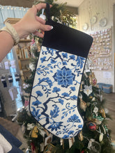 Load image into Gallery viewer, Blue and White Chinoiserie Stockings - Belle Reve
