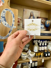 Load image into Gallery viewer, Small Pearl hoop earrings- Sacred Designs
