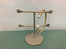 Load image into Gallery viewer, Gold bangle with pearl ends - bracelet - The Gilded Mosquito

