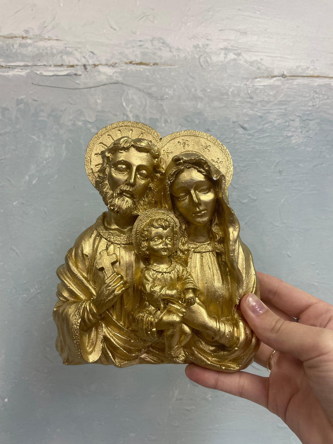 Large holy family gold block - Sacred Designs
