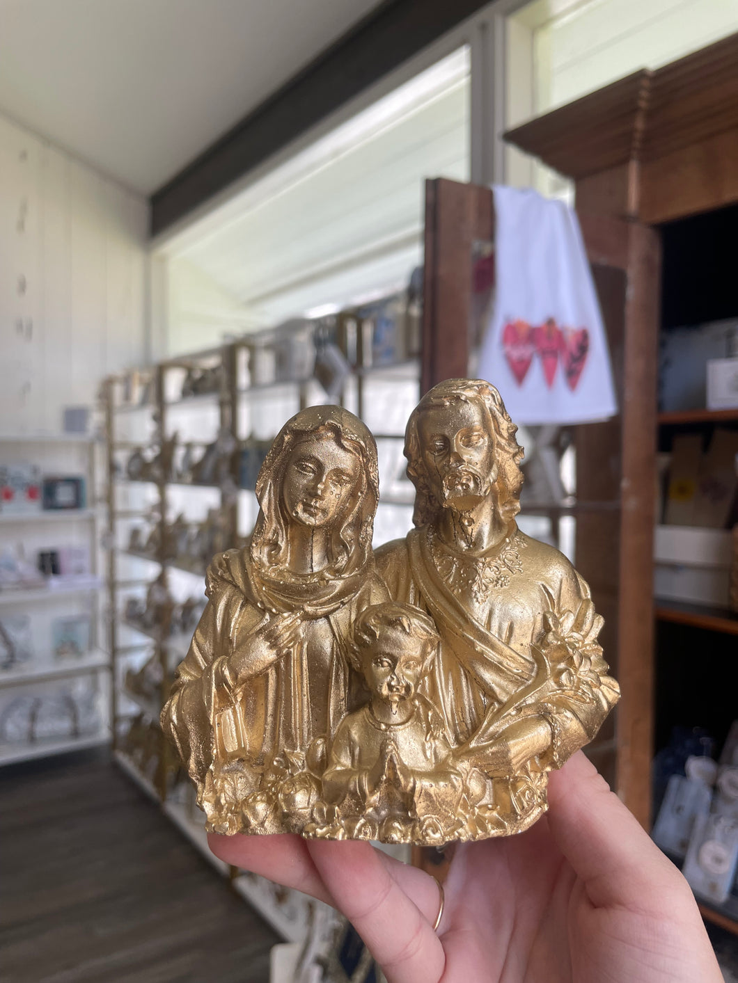 Small holy family gold block - Sacred Designs