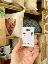 Load image into Gallery viewer, Cross earrings- Sanctify by Jamie Hanks
