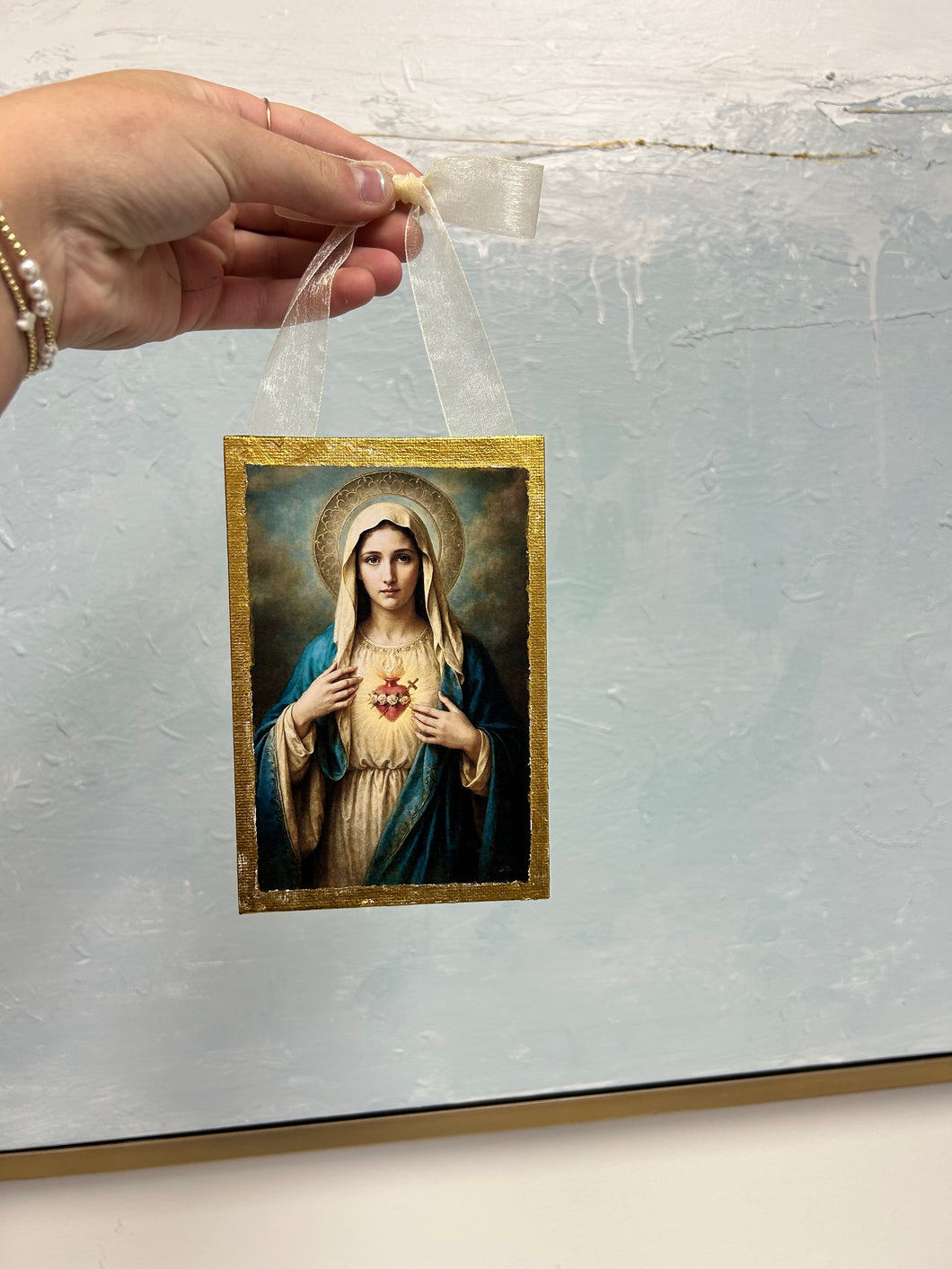 Square Mary ornament The Gilded Mosquito by Lisa Leger