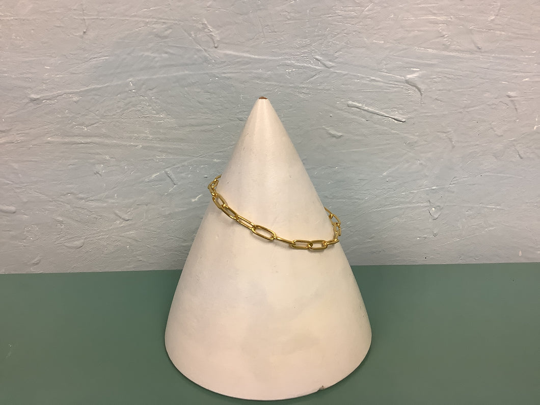 Gold Paper clip Bracelet- The Gilded Mosquito by Lisa Leger