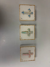 Load image into Gallery viewer, Assorted resin cross canvas- By Bee Still Design
