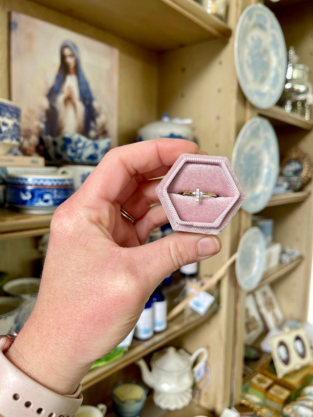 Itty bitty cross ring - Sanctify by Jamie Hanks