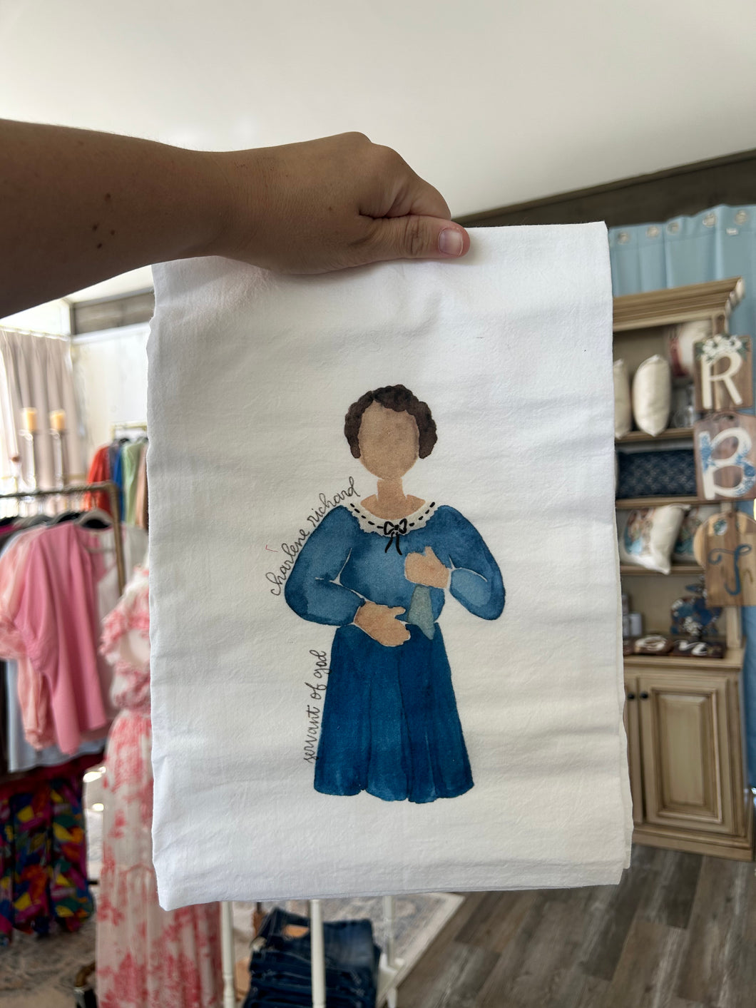 Charlene Richard Tea Towel-Emily S. Pitre