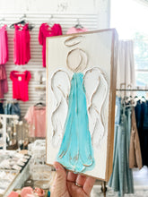 Load image into Gallery viewer, Large single Angel on wood by Coddiwomple Designs - Stretched Out Designs

