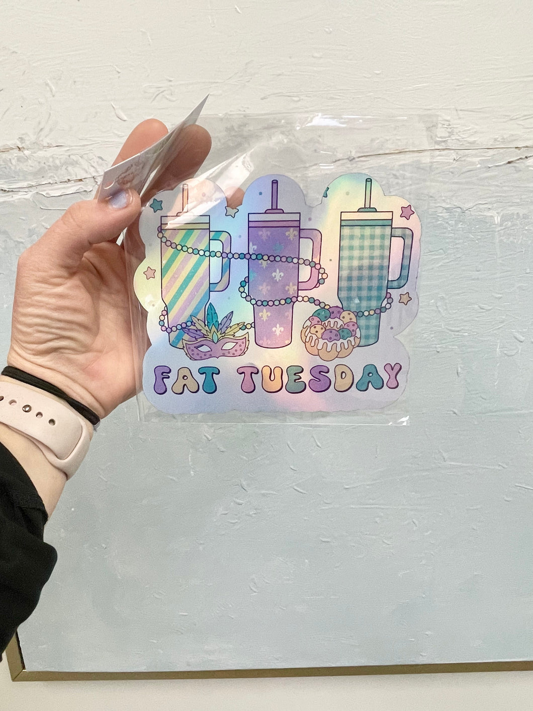 Fat Tuesday waterproof vinyl stickers- Engrained