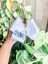 Load image into Gallery viewer, Custom SAINTS bow - Toupelo Crafts
