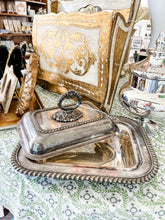 Load image into Gallery viewer, Silver covered serving dish  - rectangle -Belle Reve Designs by Megan Gatte
