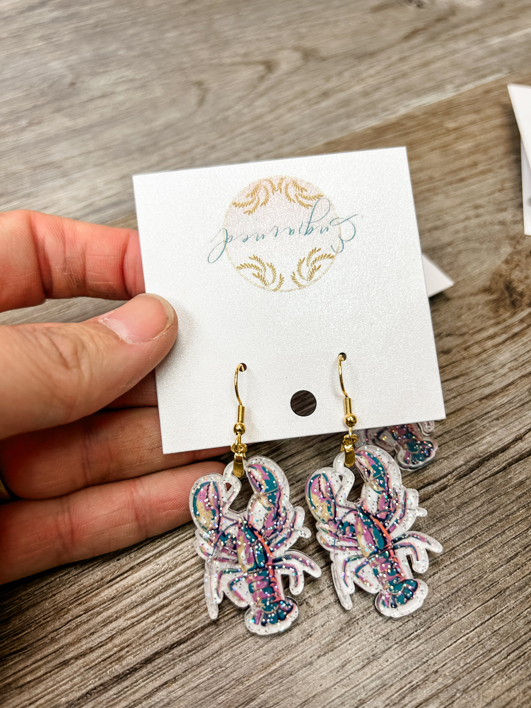 Crawfish - Mardi Gras earrings- Engrained