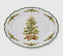 Load image into Gallery viewer, Holly Tree Oval Platter 18in X 13.5in - KOF

