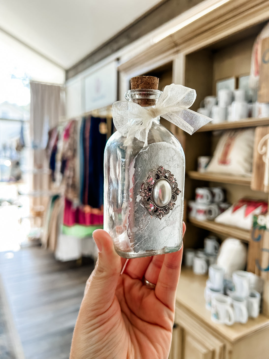 Holy Water Bottle 18 - vintage inspired & gold leafed by hand - By JLM Designs