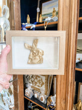 Load image into Gallery viewer, Jesus with Cross Shadow box with gold intaglio- Mae Mae Art
