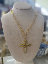 Load image into Gallery viewer, Colored chunky cross necklace - Sophie Mo’s jewelry

