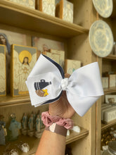 Load image into Gallery viewer, 2 color football  bow - Toupelo Crafts
