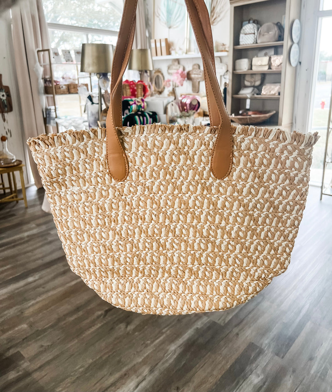 Netherland Straw Tote- Anna Laura’s Boutique by Goldie