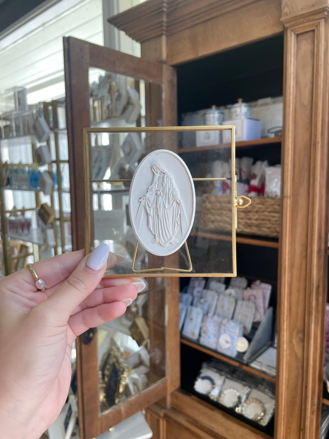 Our Lady of Grace framed intaglio - Mary Abraham Collective