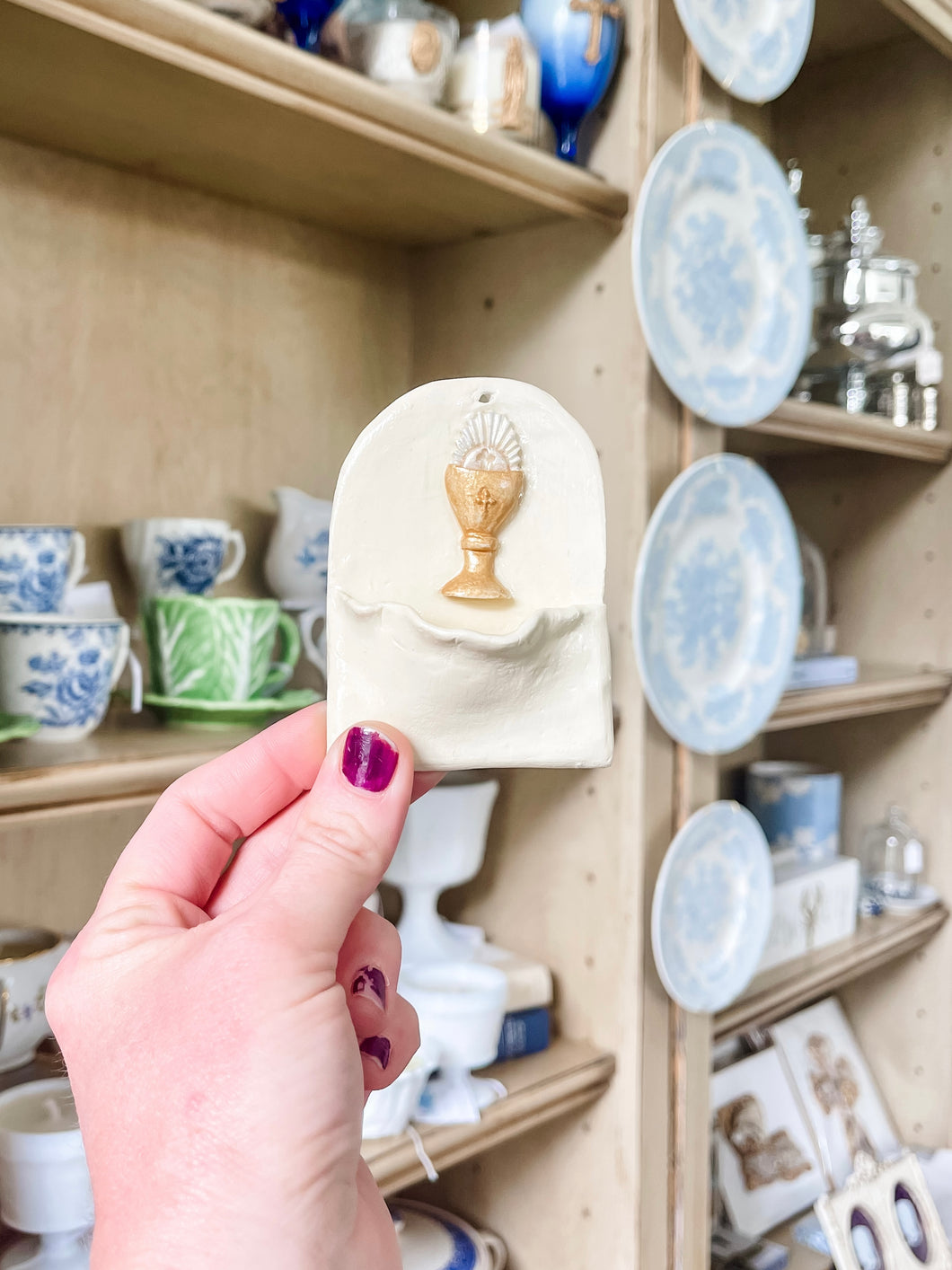 Bread of Life small holy water font - Mary Abraham Collective