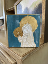 Load image into Gallery viewer, Mary and Child with Rhinestones on Canvas- Mae Mae Art by Maegan Hanna
