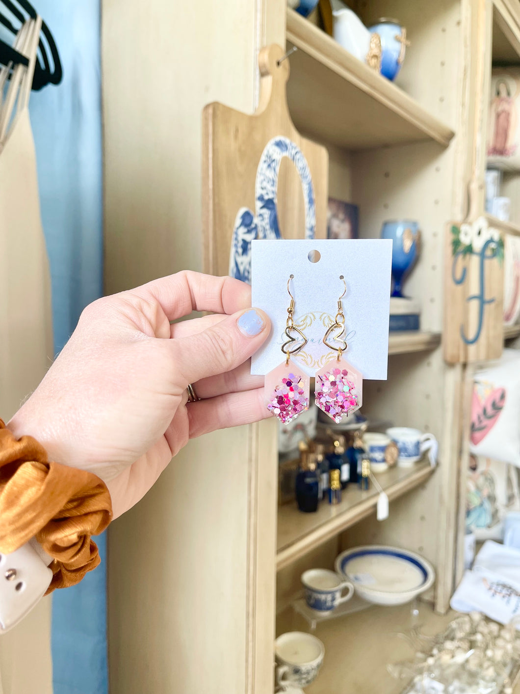 Dangle + Heart Earrings- Engrained