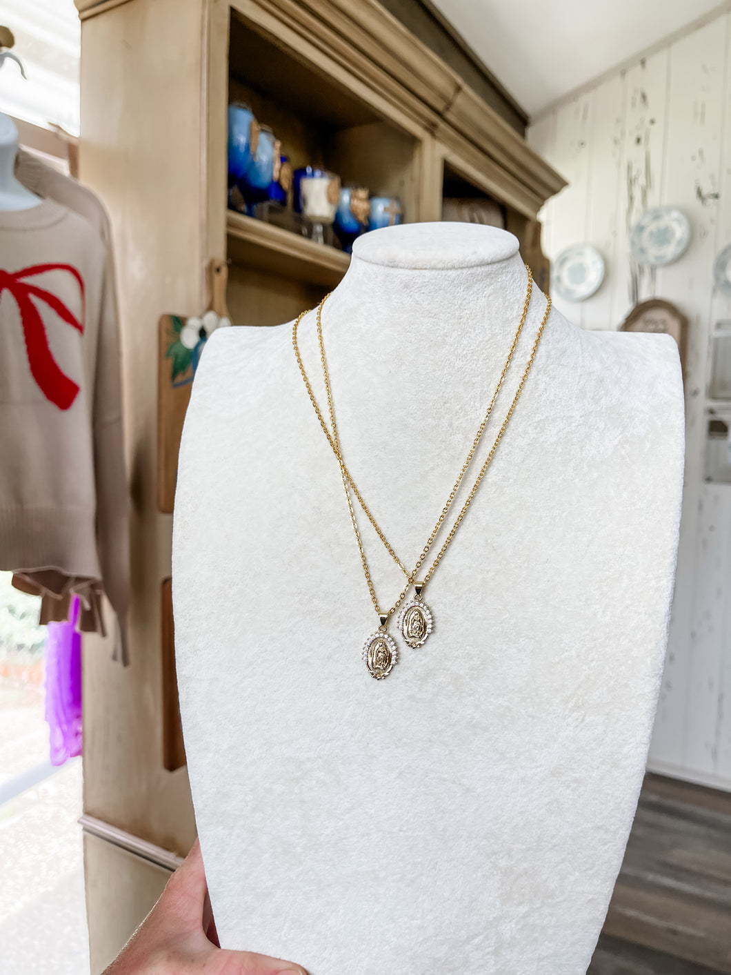 14K Gold Mary Necklace -Megan Benoit’s Closet