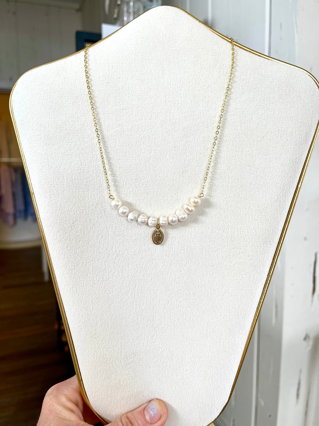 Pearl Mary Necklace- Sanctify by Jamie Hanks