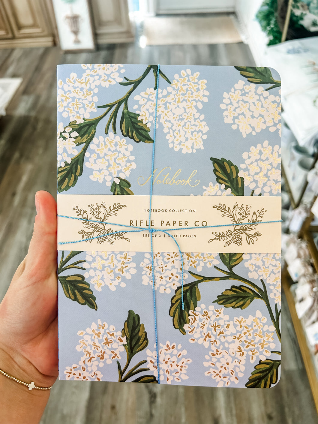 Set of 3 hydrangea notebooks - Rifle Paper Co - Stretched Out Designs