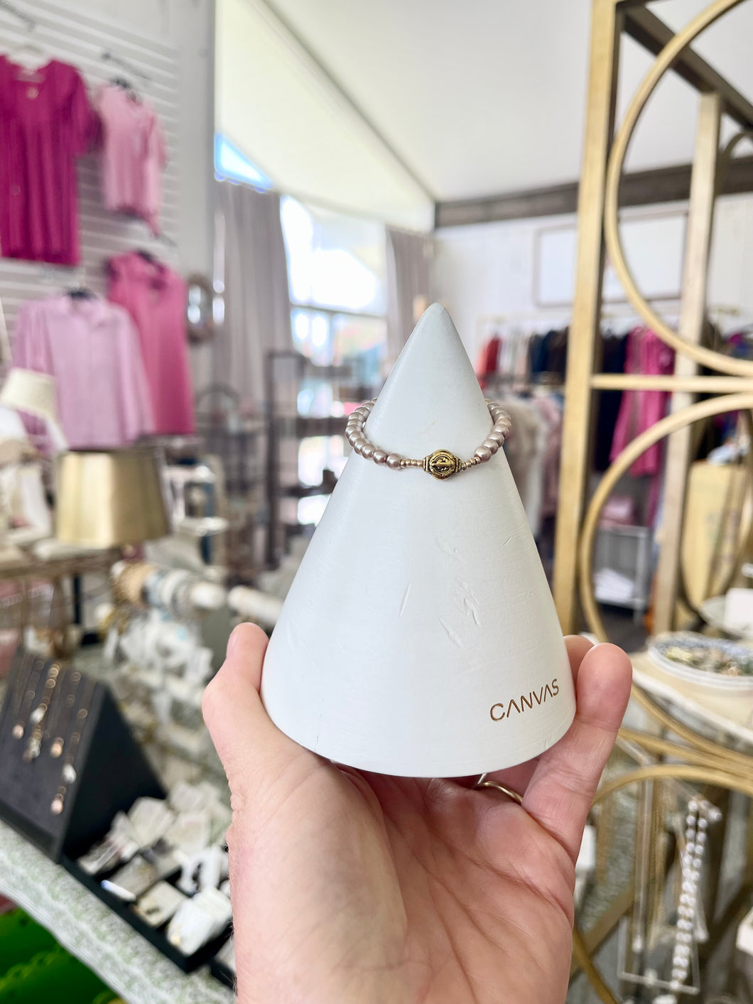 Blush St. Benedict pearl bracelet- Sanctify by Jamie Hanks