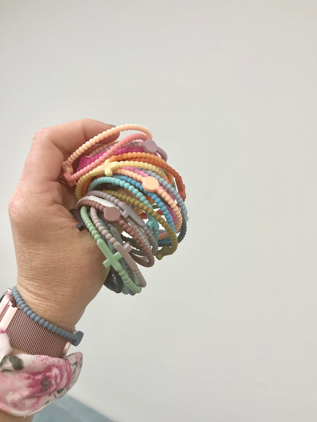 Assorted Silicone Cross Bracelet- The Gilded Mosquito by Lisa Leger