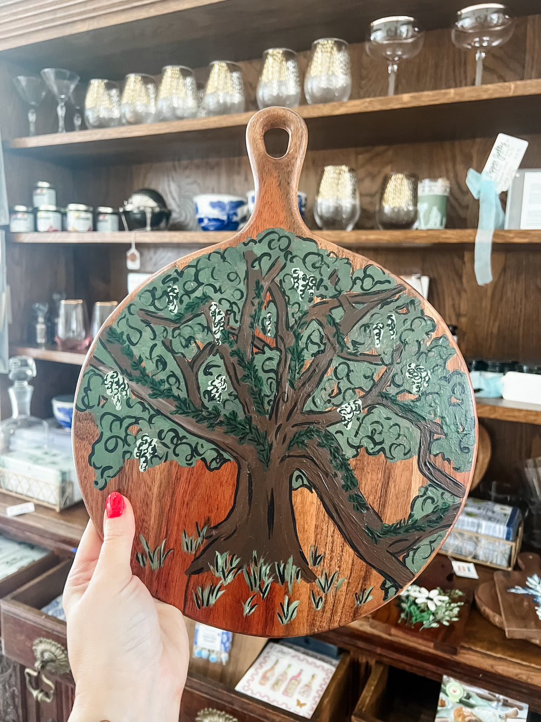 Live Oak - Hand painted Charcuterie Board  - Sincerely, Emma