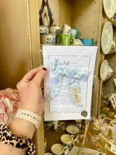Load image into Gallery viewer, The La Belle Blessing Sash -light blue and white - La Belle Handmade Co.
