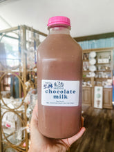 Load image into Gallery viewer, CHOCOLATE Milk - FRESH IN THE FRIDGE - Grace Ranch 100% Jersey Cows raw milk : pickup only - please return glass jar at your next pickup
