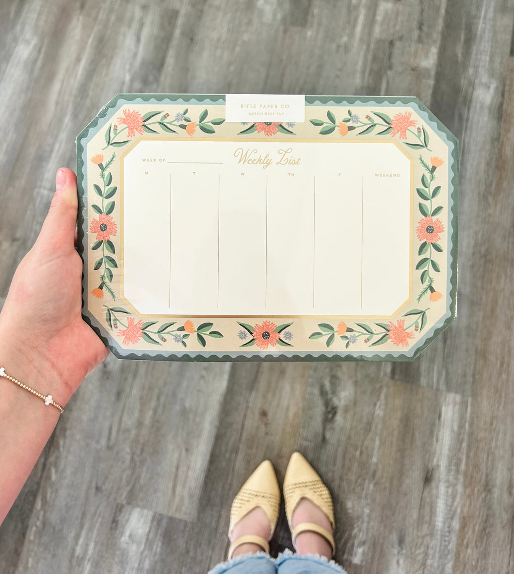 Aster weekly desk pad planner - Rifle Paper Co - Stretched Out Designs