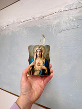 Load image into Gallery viewer, Holy Water Bottle mary holding cross - The Gilded Mosquito by Lisa Leger
