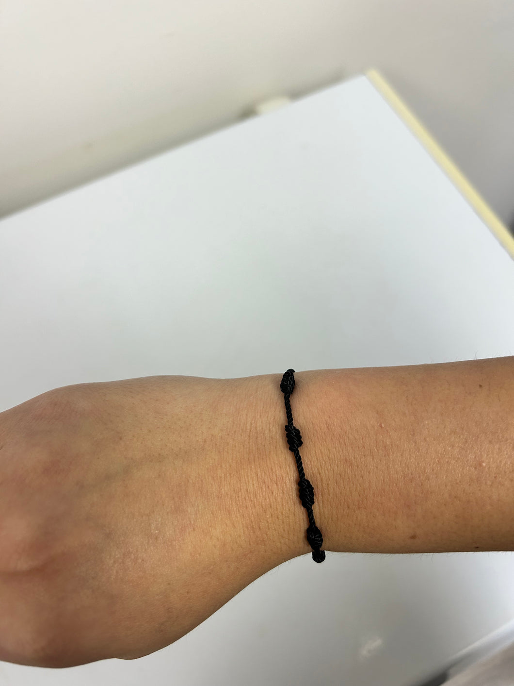 Black corded rosary bracelets- The Gilded Mosquito